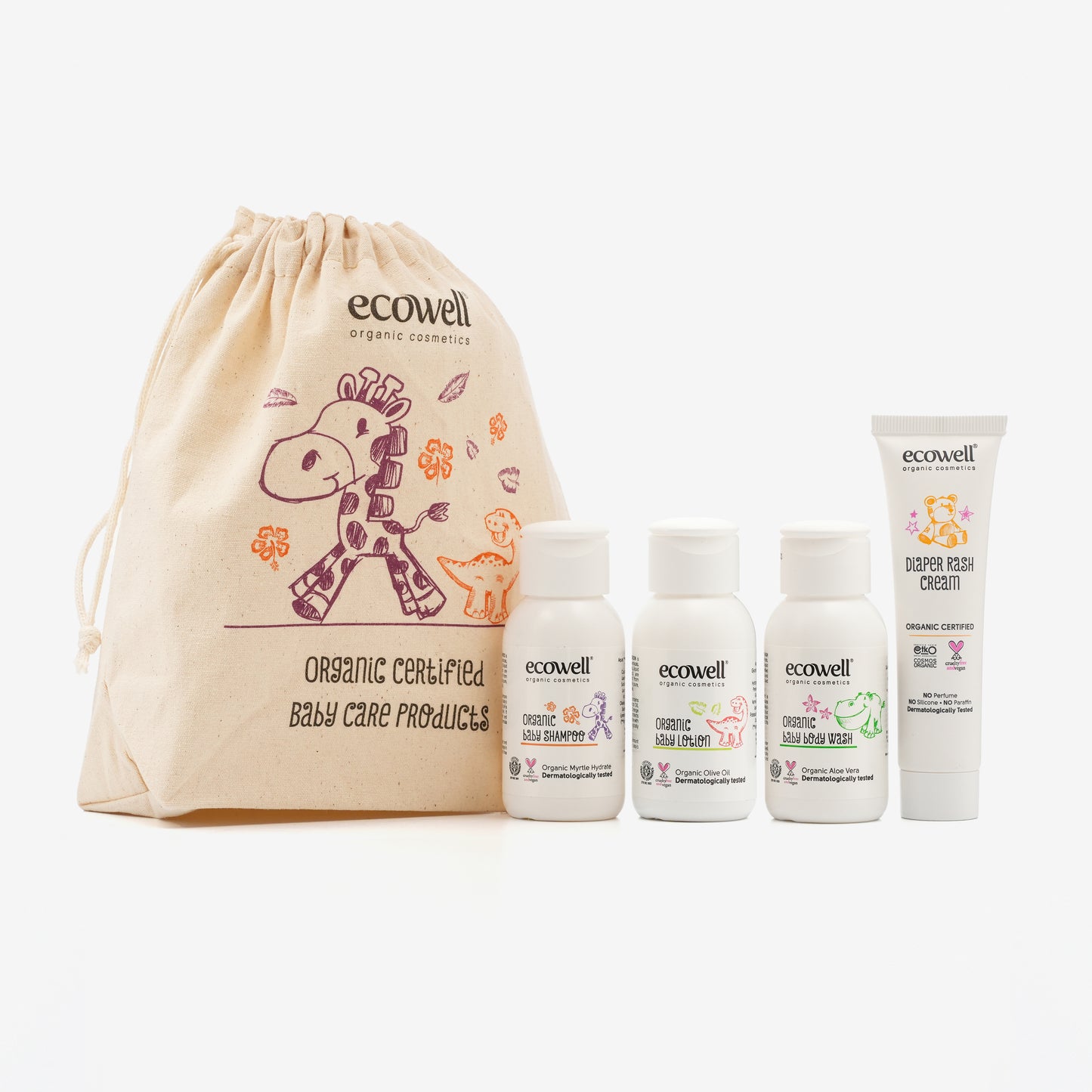 Certified Organic 4-Piece Baby Travel Set