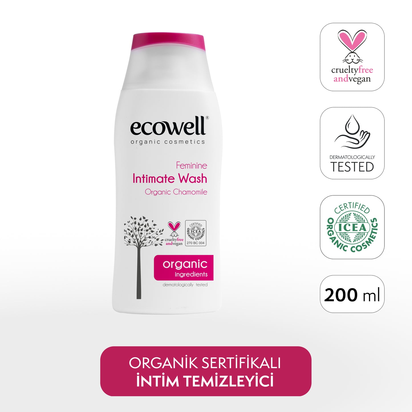 Certified Organic Intimate Cleanser - 200 ml