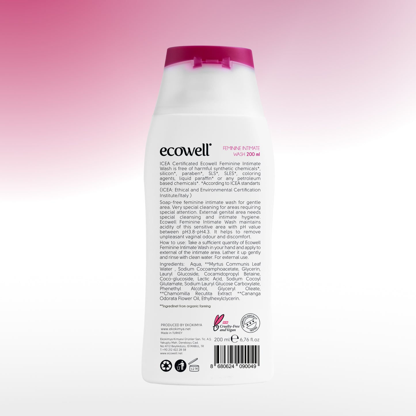 Certified Organic Intimate Cleanser - 200 ml