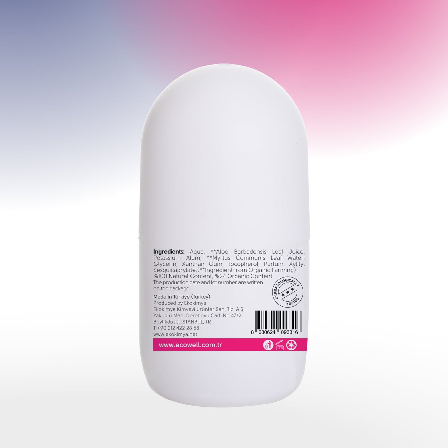 Zertifizierter Bio-Deodorant-Roll-on für Damen – 75 ml