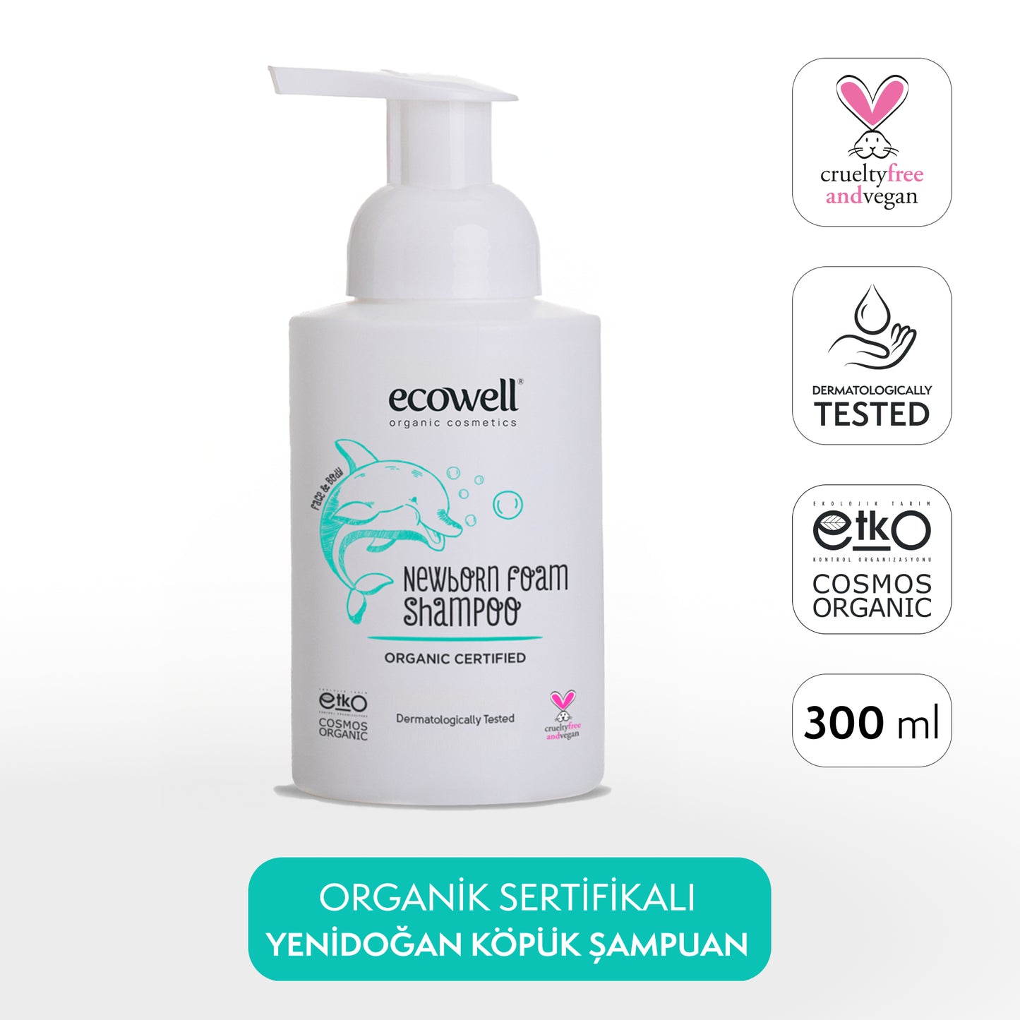 Certified Organic Newborn Foam Shampoo - 300 ml