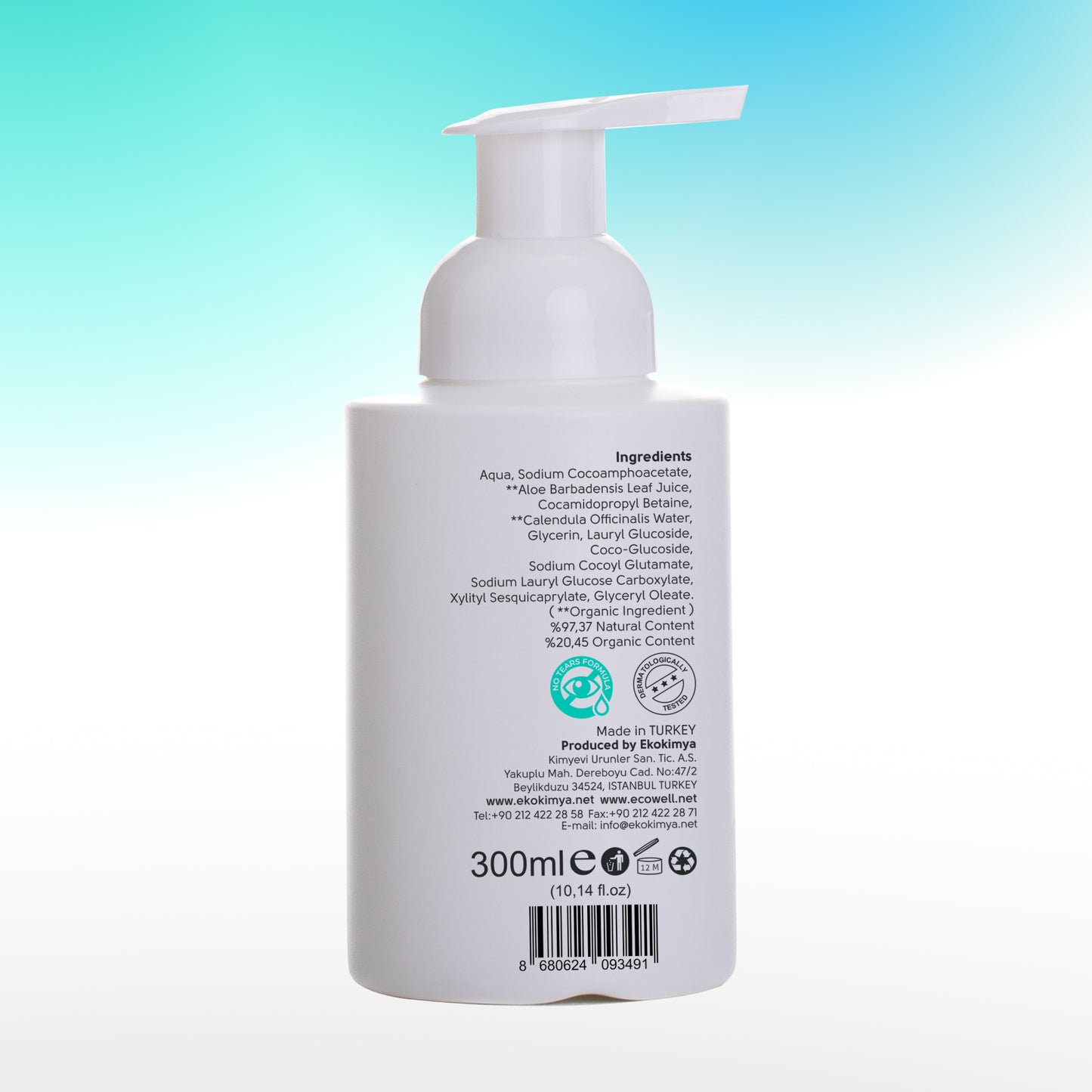 Certified Organic Newborn Foam Shampoo - 300 ml