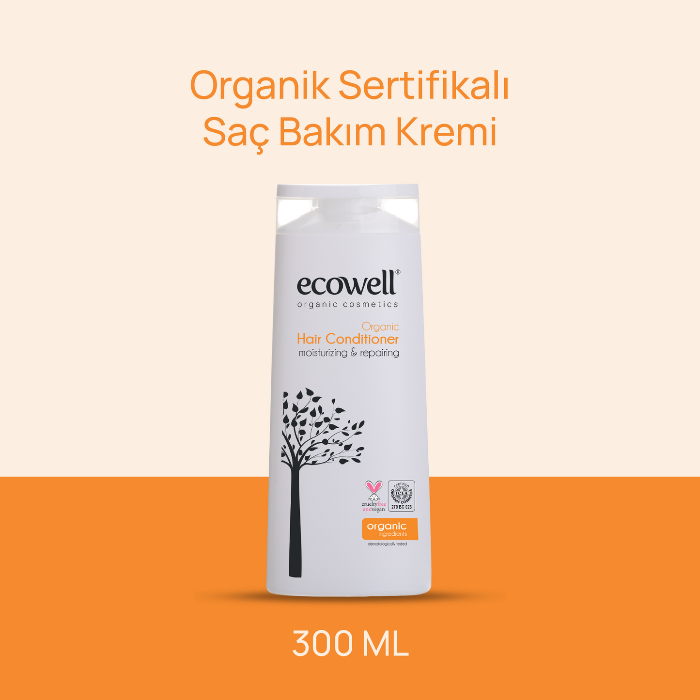 Crème de soin capillaire certifiée biologique - 300 ml