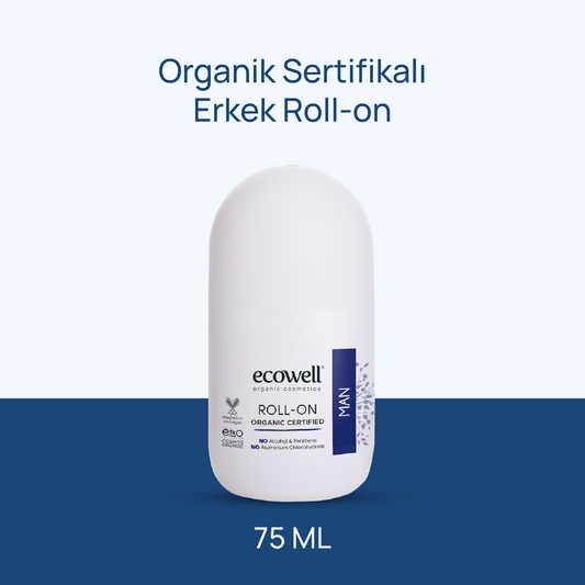 Certified Organic Men's Deodorant Roll-on - 75 ml