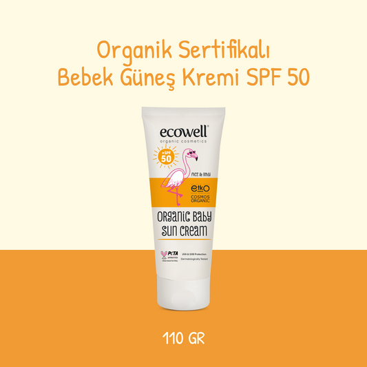 Certified Organic Baby Sunscreen SPF 50 - 110 gr