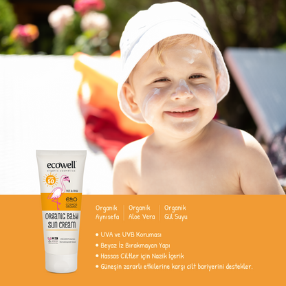 Certified Organic Baby Sunscreen SPF 50 - 110 gr
