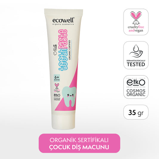 Sertifikalı Organik Çocuk Diş Macunu - 35 gr