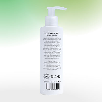 Sertifikalı Organik Aloe Vera Jel - 200 ml